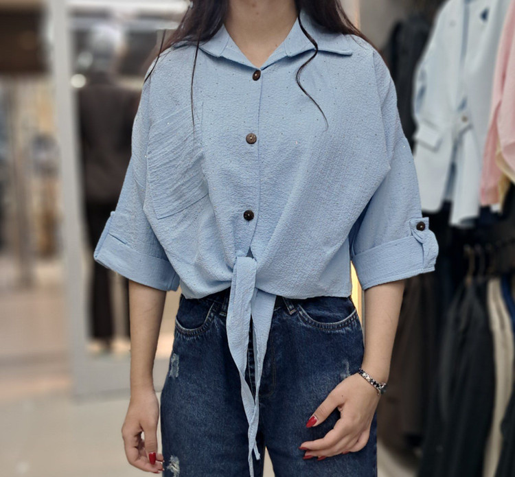 شومیز گره ای نگینی