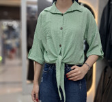 شومیز گره ای رنگ پاستیلی
