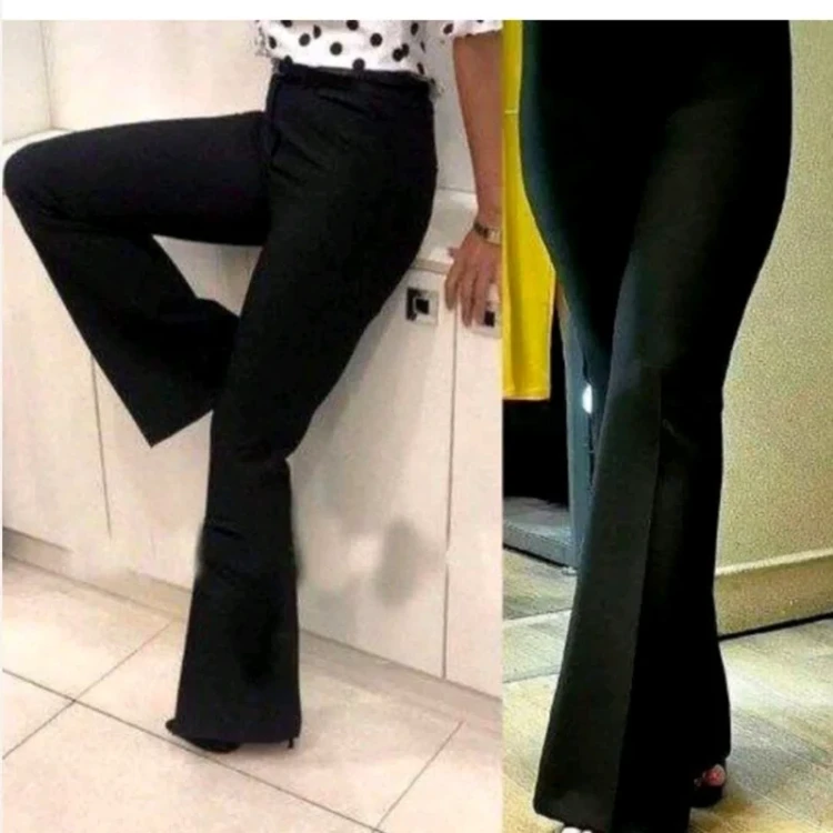 شلوار پارچه ای زنانه دمپا(بوتکات) سوپردابل ترک