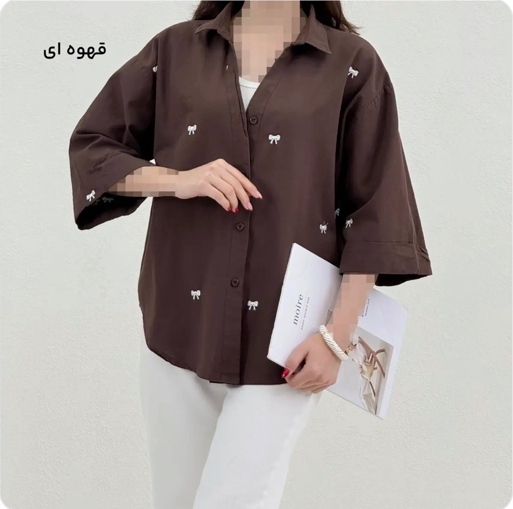 شومیز تابستانی دخترانه گلدوزی پاپیون