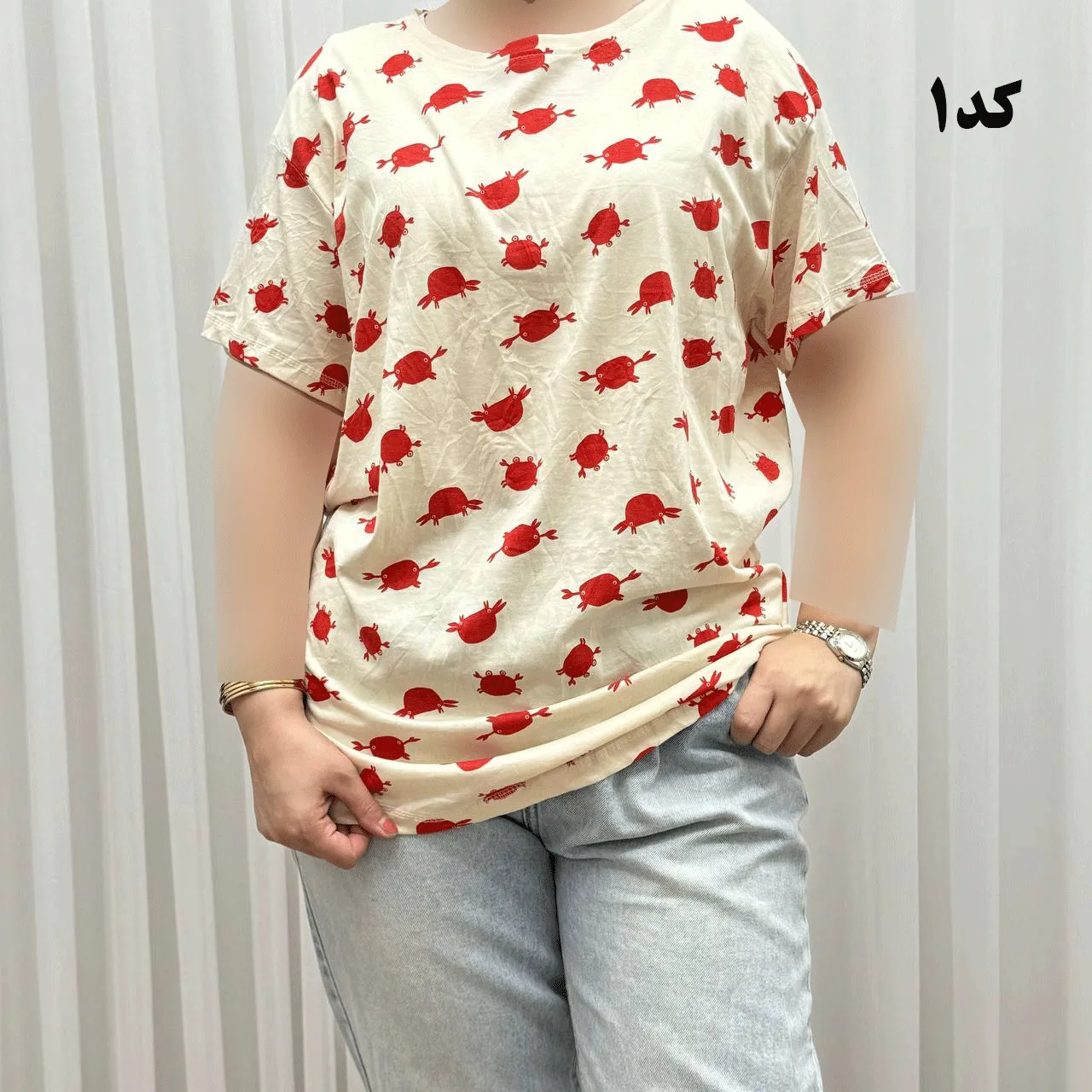 تیشرت طرحدار H&amp;M کد 1170 آبرفت و رنگ رفت ندارد چروک نمیشود سایزبندی کامل S تا XXXL