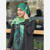 روسری نخ کاستوم طرح ضحا سایز 140 سبز