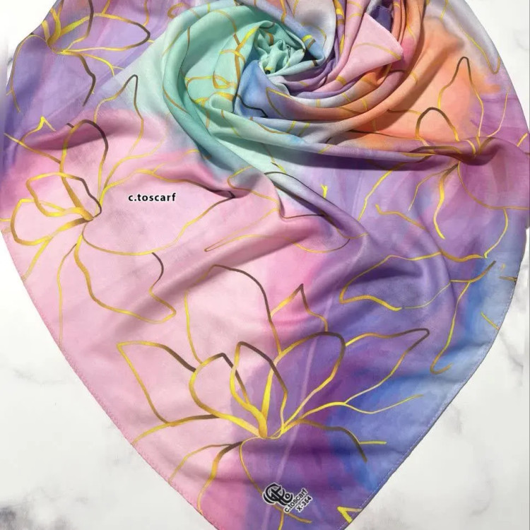 روسری نخی کاستوم طرح نیلا قواره 110 سیتو