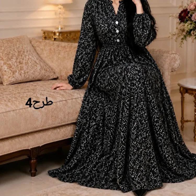 پیراهن بلند زنانه آسلین جنس الیزه سایز 1 و 2
