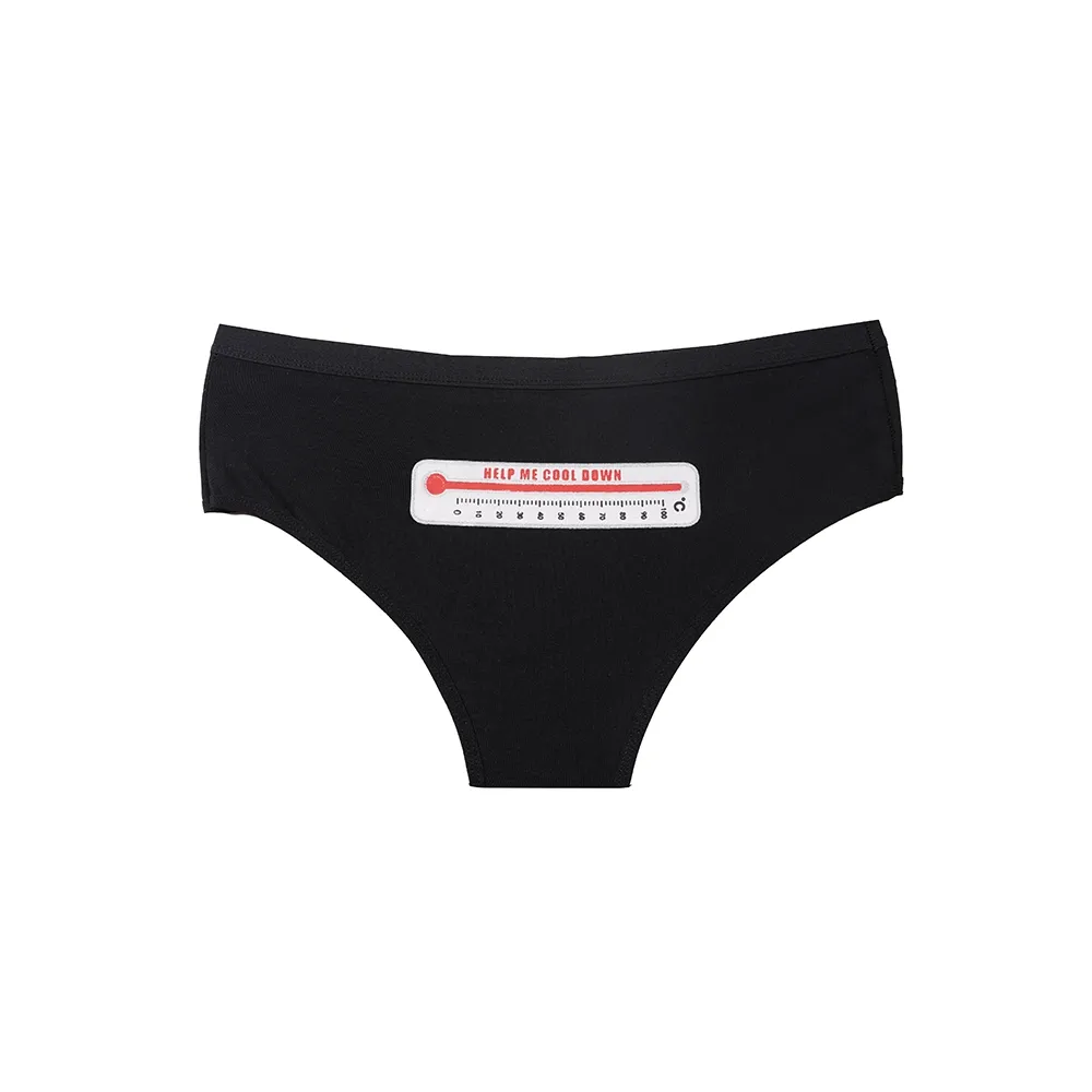شورت زنانه اسلیپ پشت چاپ طرح دماسنجی نخ و پنبه سایز فری
