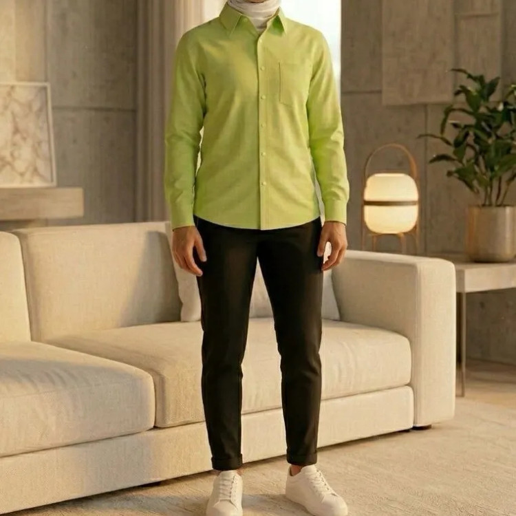 شومیز زنانه مدل کلاسیک آستین بلند جنس تترون نخی ساده