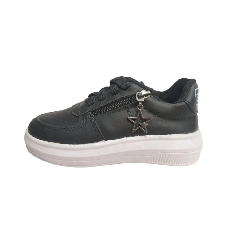کفش دخترانه مدل 229 جنس چرم مصنوعی پاشنه تخت زیپی