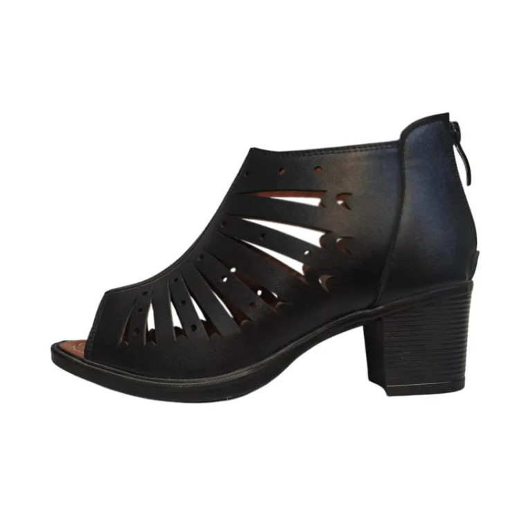 صندل زنانه پاشنه دار کد 172 جنس چرم مصنوعی با پاشنه پهن 4.5 سانتیمتری
