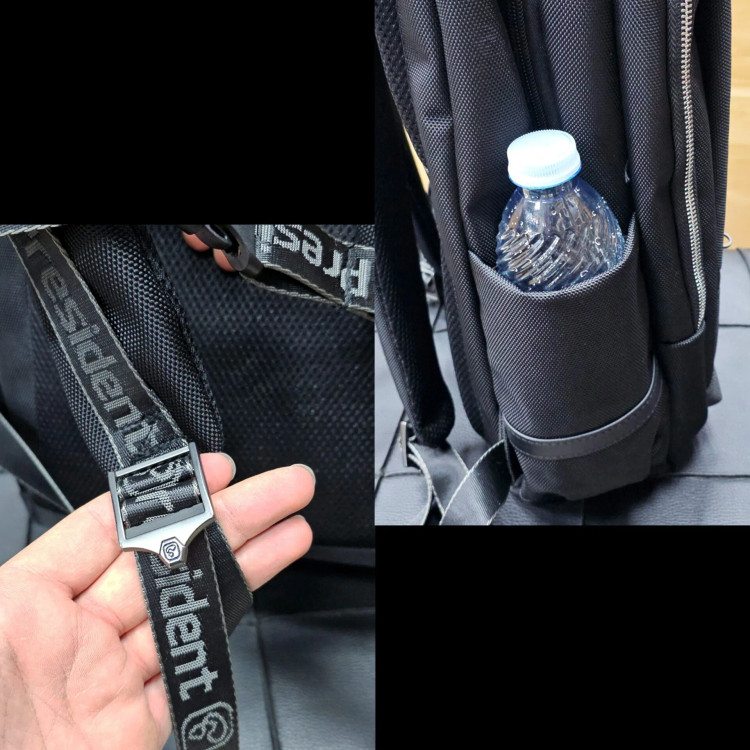 کوله پشتی ساده پرزیدنت جنس پارچه ریپس کره ای ضدآب دو محفظه دارای جای لپتاپ