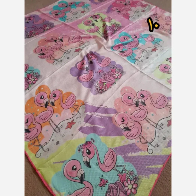 روسری دخترانه سوپرنخ فانتزی دست دوز قواره 100