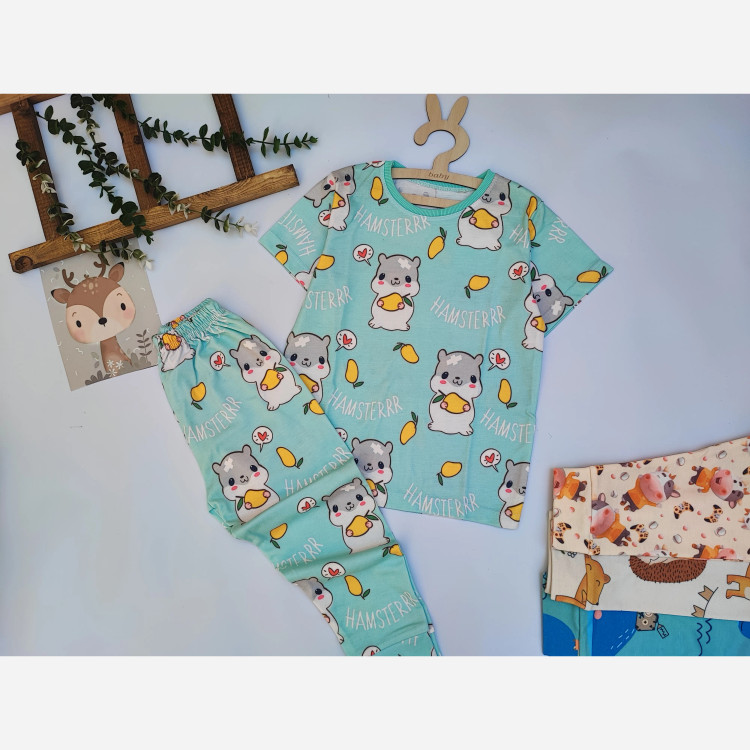 ست تیشرت و شلوار بچگانه نخ پنبه سایز 50