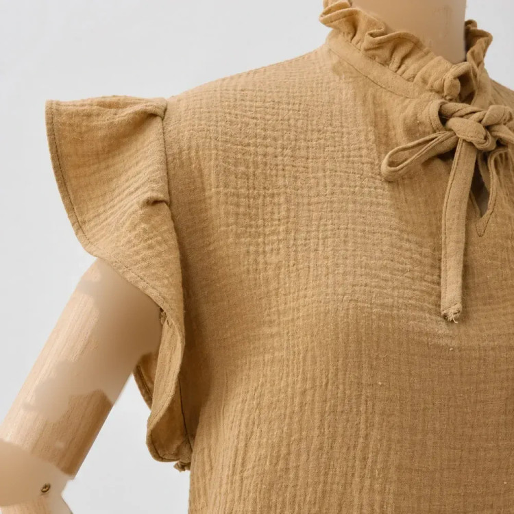 تاپ زنانه دبل فیس کد 1430 جنس وال قد 55 سانتیمتر
