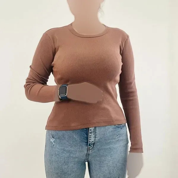 بلوز یقه گرد کبریتی زنانه کد 1225 مناسب سایز 38 تا 46