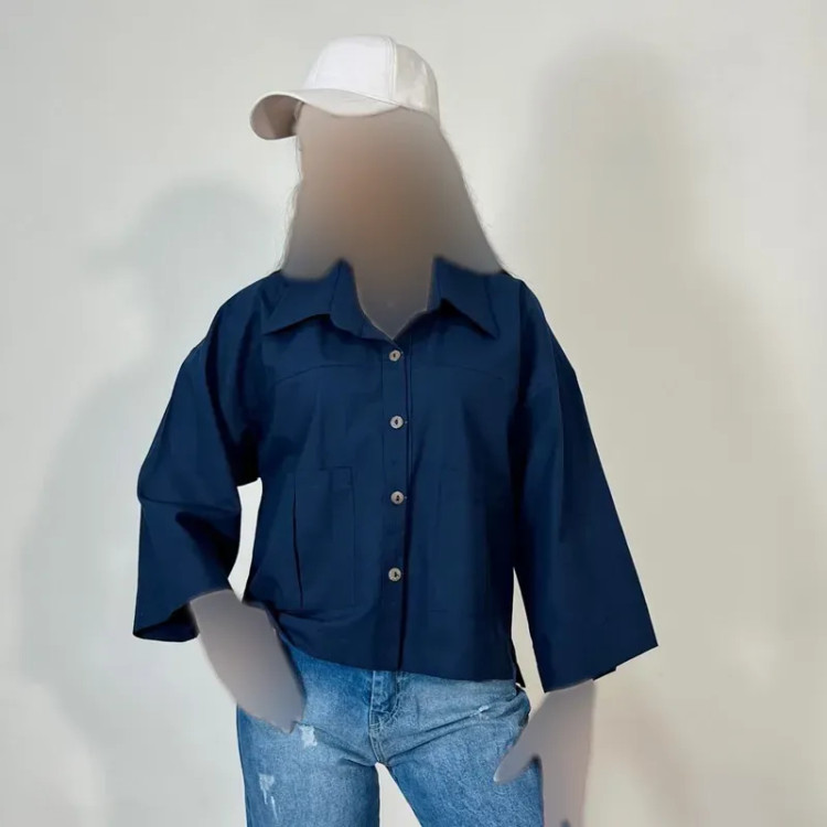 شومیز دوجیب لینن زنانه