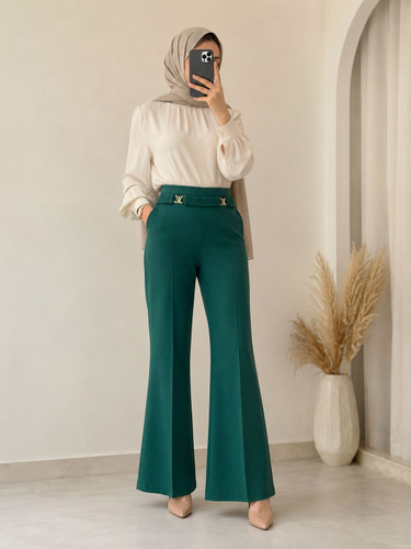 شلوار پارچه ای زنانه جنس مازراتی ترک