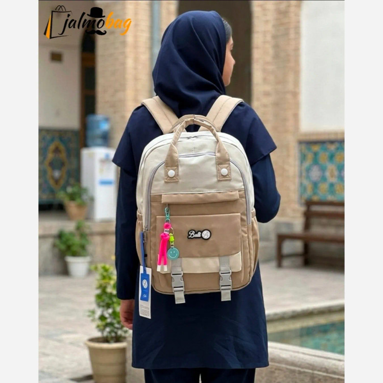 کوله پشتی مدرسه ضد آب رنگی مناسب دبستان و راهنمایی