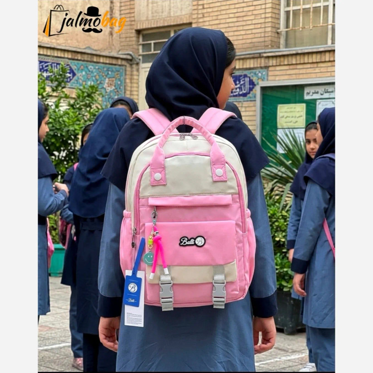 کوله پشتی مدرسه ضد آب رنگی مناسب دبستان و راهنمایی