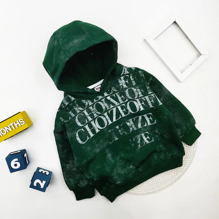 هودی بچگانه دورس کلاهدار چاپ انگلیسی دخترانه و پسرانه