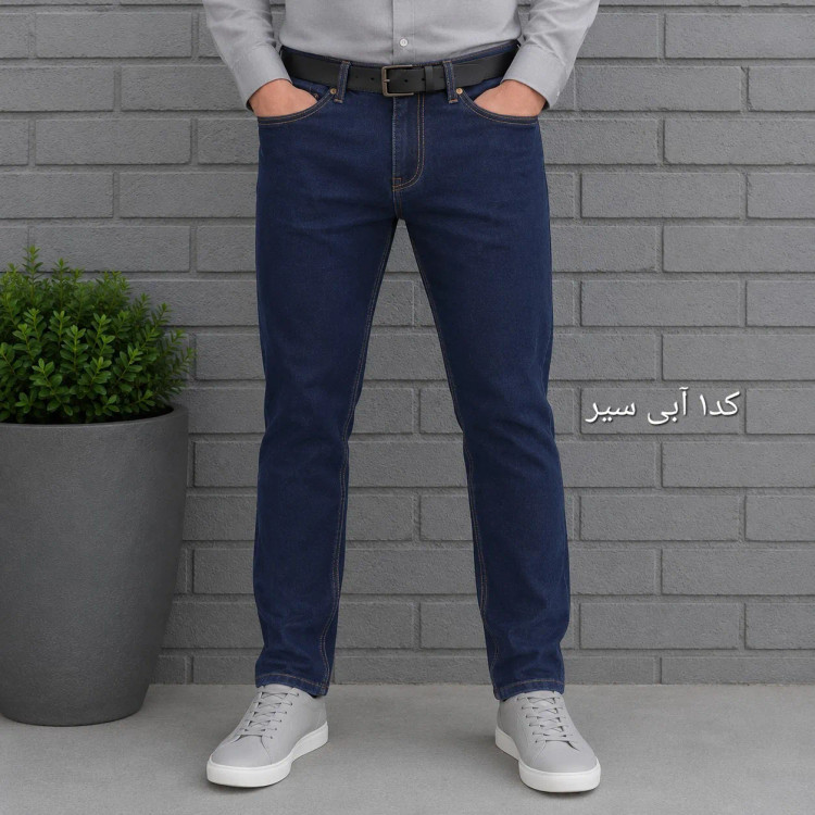 شلوار جین مردانه راسته پنبه فلامنت سایز 40 تا 58