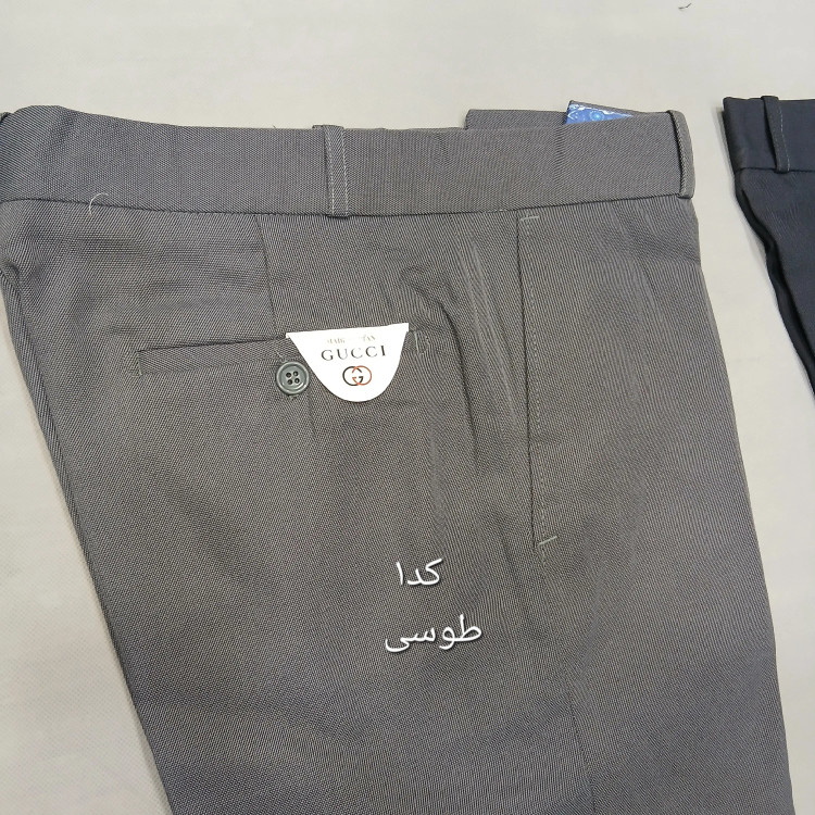 شلوار پارچه ای مردانه نخی سایز 42 تا 54 رنگ طوسی مشکی زغالی