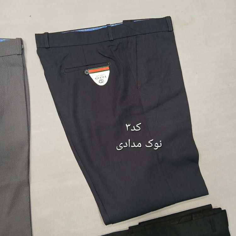 شلوار پارچه ای مردانه نخی سایز 42 تا 54 رنگ طوسی مشکی زغالی