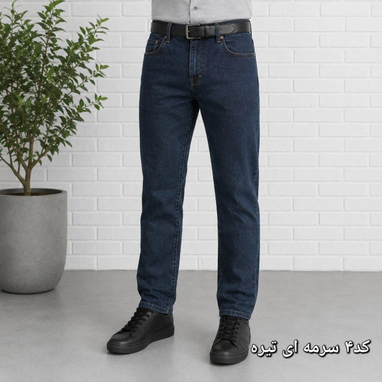 شلوار جین مردانه راسته پنبه کش سایز 40 تا 58 رنگی