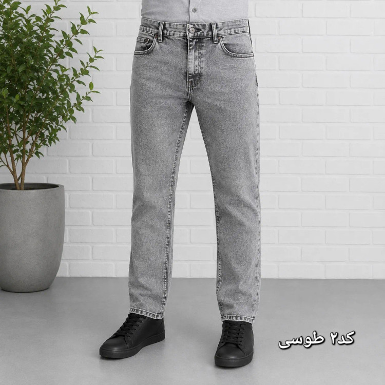 شلوار جین مردانه راسته پنبه کش سایز 40 تا 58 رنگی