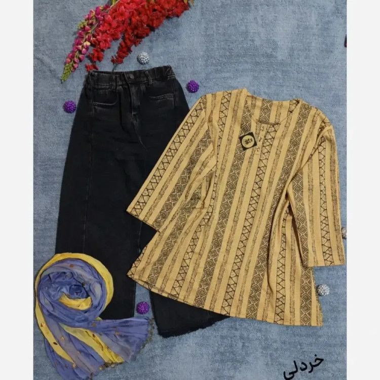 تونیک قواره دار سنتی تسلا 😍❤️🌸