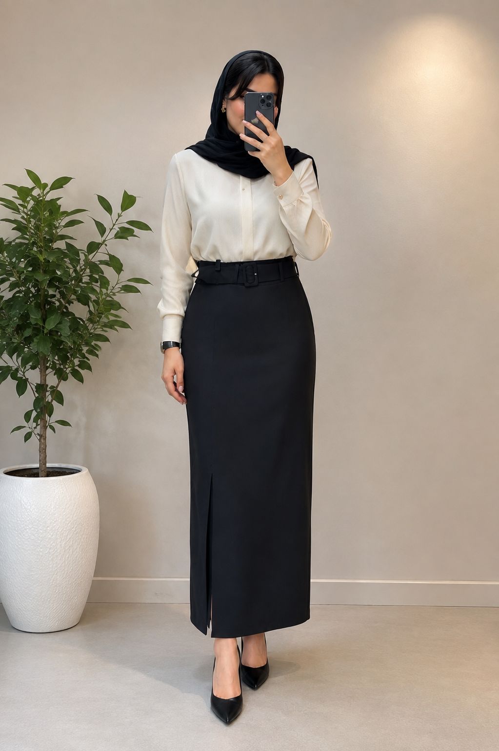 دامن زنانه راسته بلند مازراتی