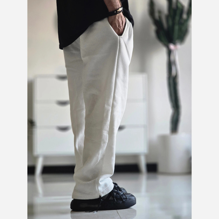 شلوار اسلش جاگر بگ دمپا گت دار دورس نخ گرم مردانه زنانه مشکی سفید XXL XXXL