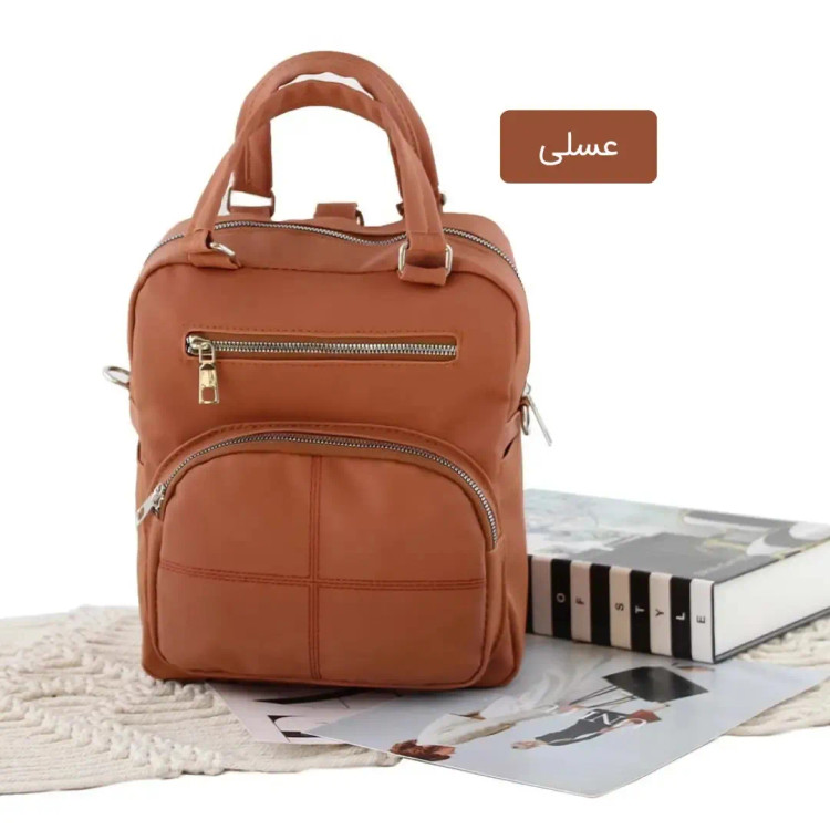 کیف زنانه چرم مصنوعی اسپرت و روزمره ابعاد 30 در 25 سانتیمتر