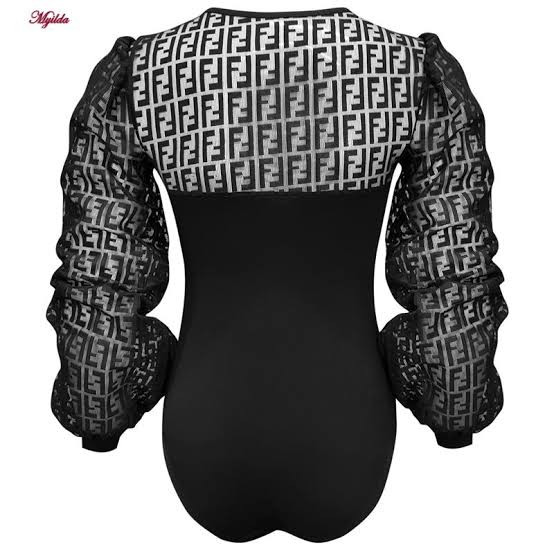 بادی زیر قزن خور آستین پفکی برند Fendi