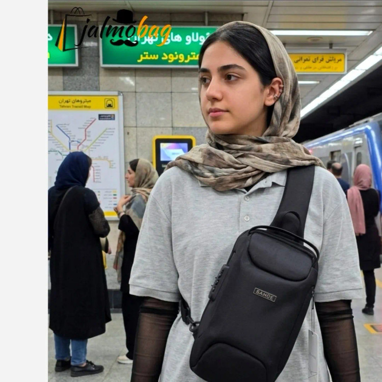 بادی بگ دسته دار رمزدار بنج BANGE مشکی آب گریز ضد تعریق خارجی