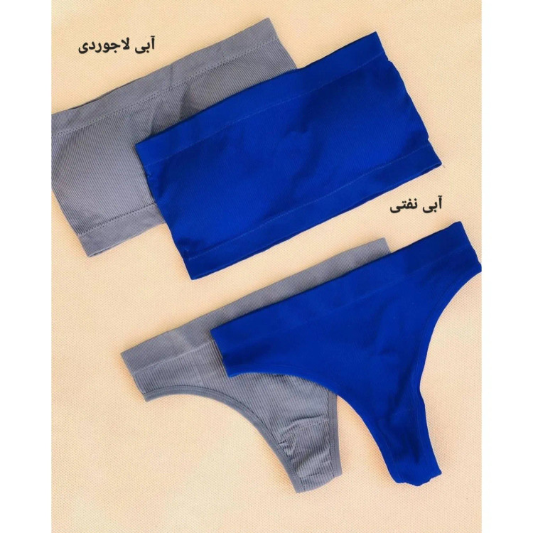 ست نیمتنه دکلته و شورت بکلس نخی کبریتی زنانه کاپدار متحرک سایز 38 تا 46