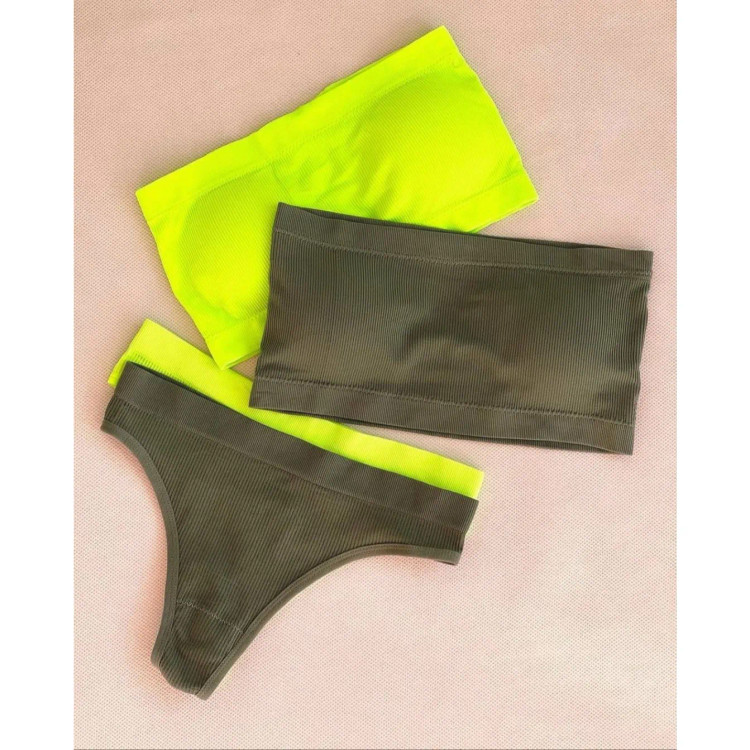 ست نیمتنه دکلته و شورت بکلس نخی کبریتی زنانه کاپدار متحرک سایز 38 تا 46