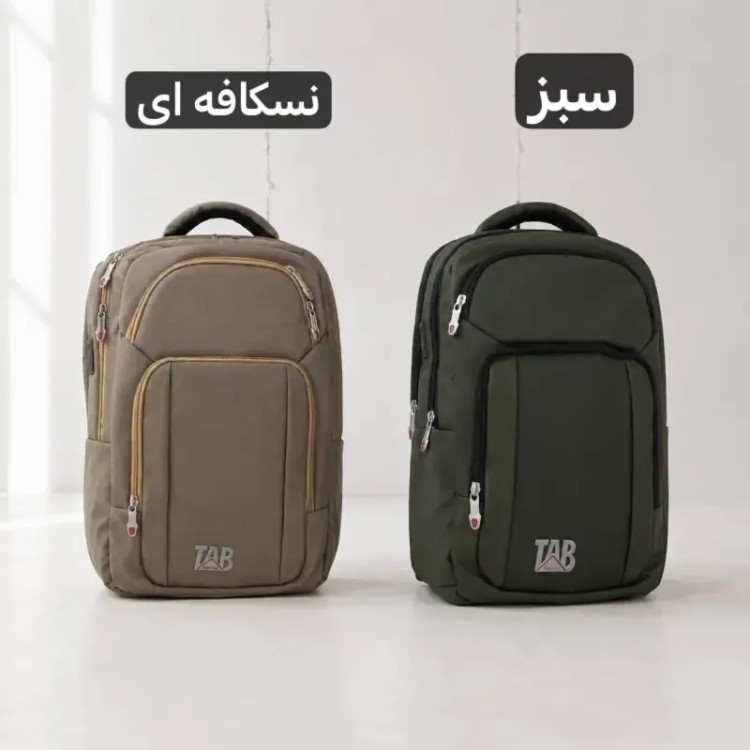 کوله پشتی لپ تاپ و مدرسه دیبا مشکی جیب دار