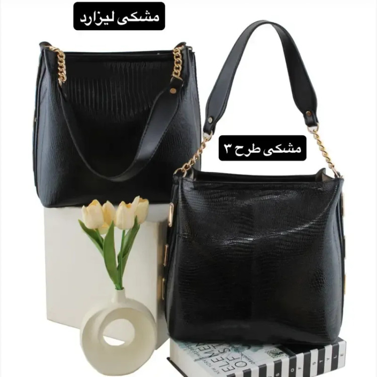 کیف زنانه چرم مصنوعی ابعاد 30 در 28 در 13 سانتیمتر