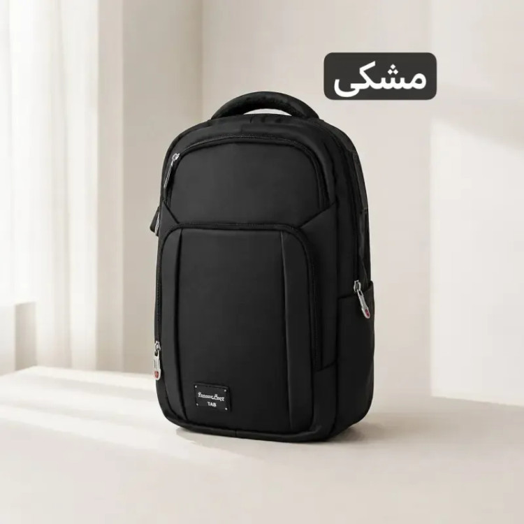 کوله پشتی لپ تاپ و مدرسه دیبا مشکی جیب دار