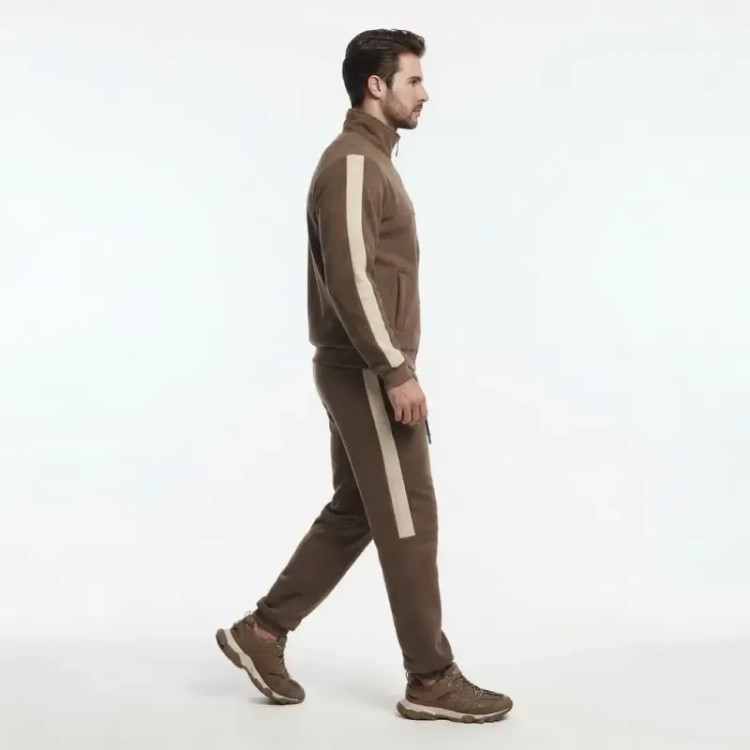 ست سویشرت و شلوار مردانه داخل کرک رنگ قهوه ای