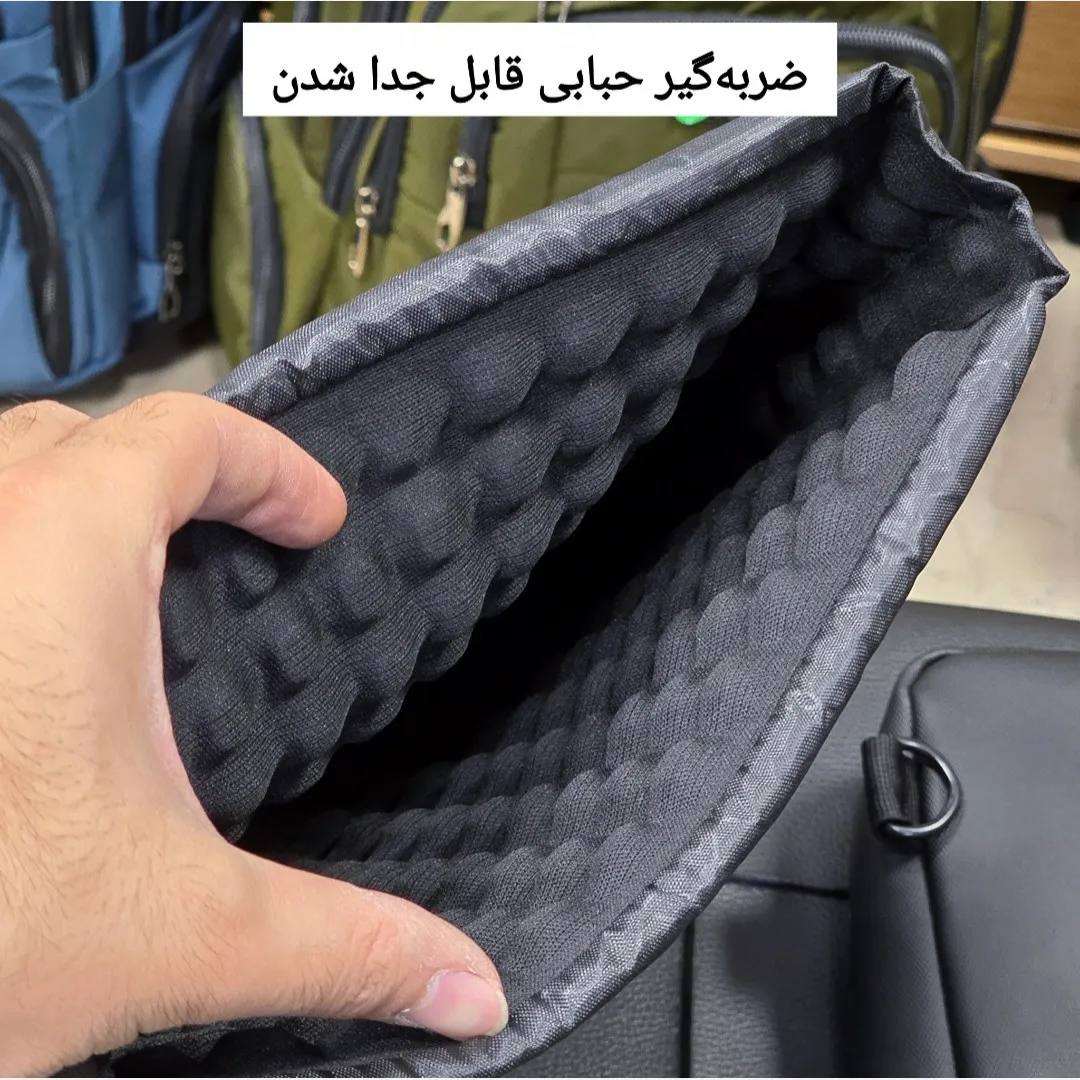 کیف اداری و لپتاپی 3 کاره اسپرت پارچه اسکین مناسب لپتاپ 14.1 اینچ مردانه و زنانه