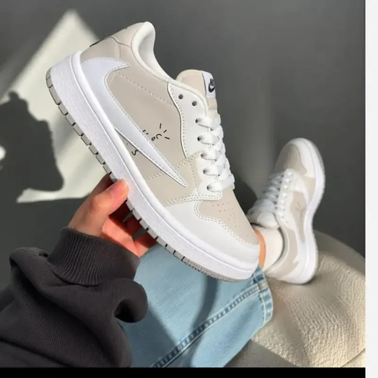 کفش کتانی اسپرت ونس نایک جردن تراویس سبک و نرم سایز 37 تا 40 قابل شستشو